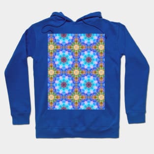 blue iridescent moroccan tile pattern Hoodie